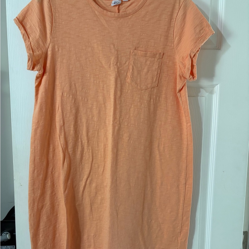 GAP Peach Short Sleeve Pocket Tshirt Dress